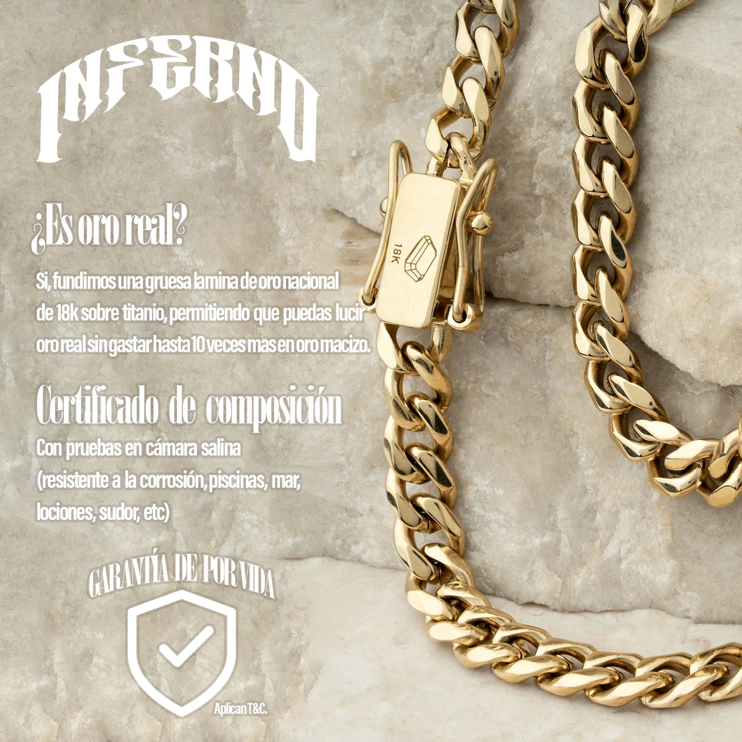 Cadena Lazo 18k