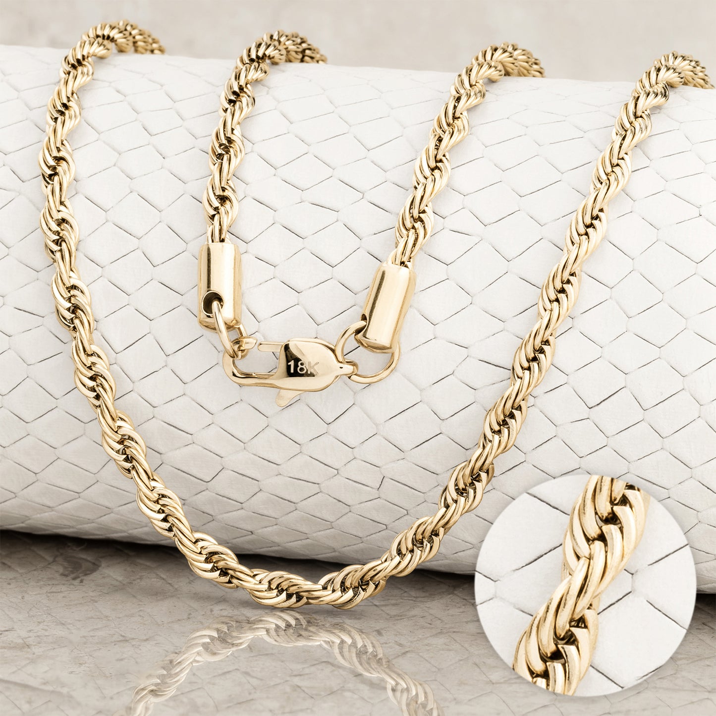 Cadena Lazo 18k